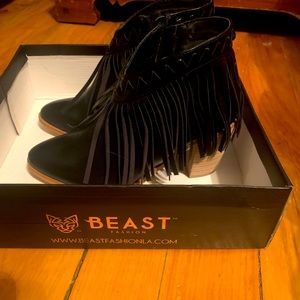 Beast tassel booties
